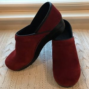 Red Suede Danskos